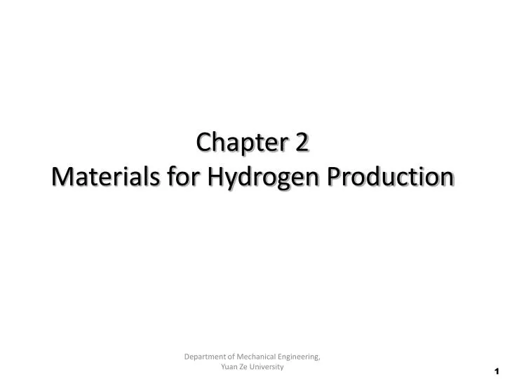 chapter 2 materials for hydrogen production
