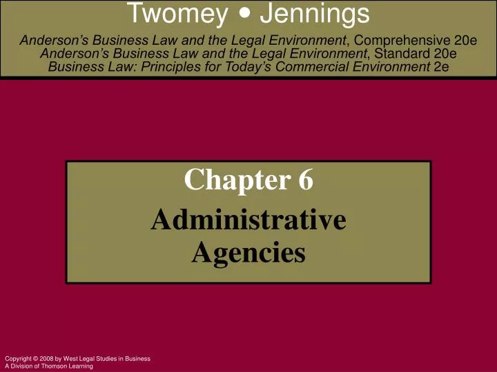 chapter 6 administrative agencies