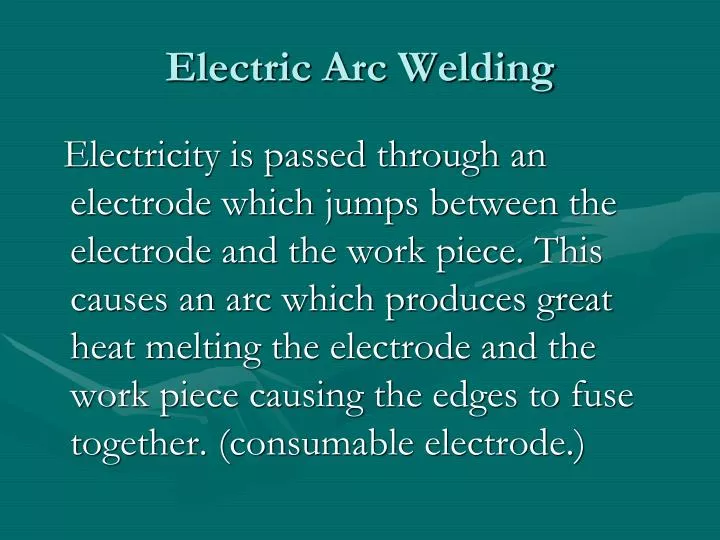 electric arc welding