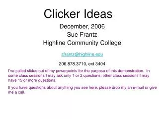 Clicker Ideas