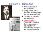 Edward L. Thorndike - slide 1