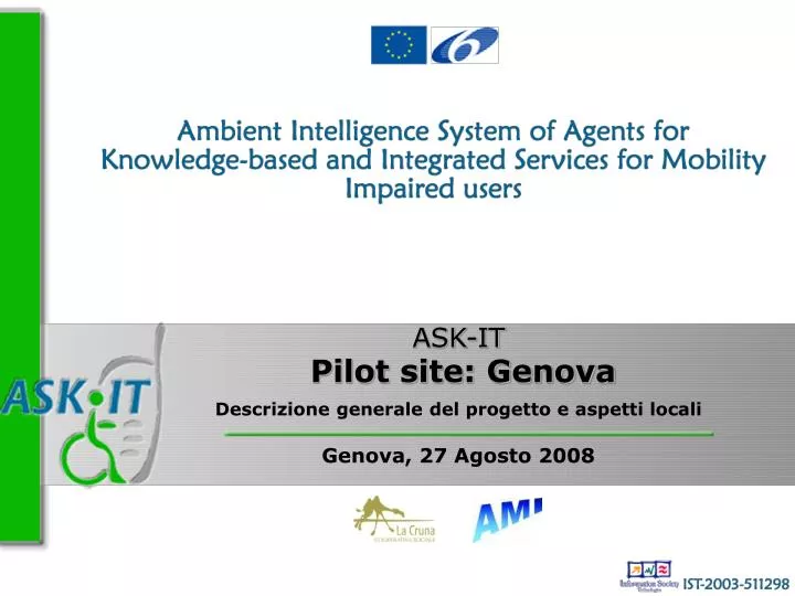 descrizione generale del progetto e aspetti locali genova 27 agosto 2008