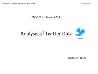 Analysis of Twitter Data