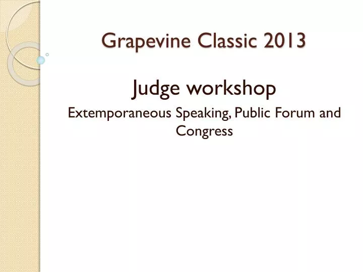 grapevine classic 2013