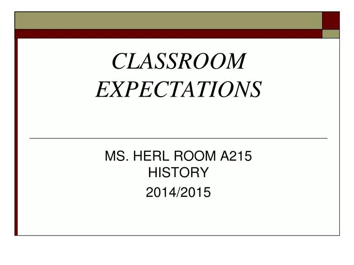 classroom expectations