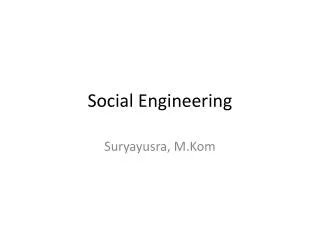 social engineering