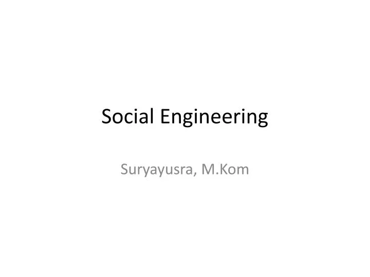 social engineering