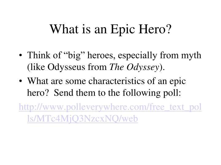 what is an epic hero
