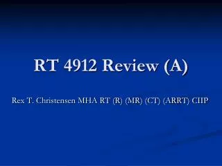 RT 4912 Review (A)