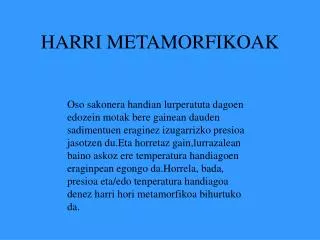 harri metamorfikoak