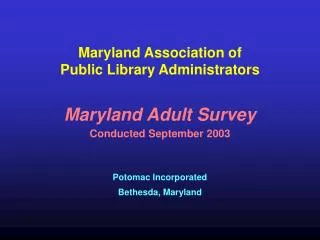 Maryland Association of Public Library Administrators