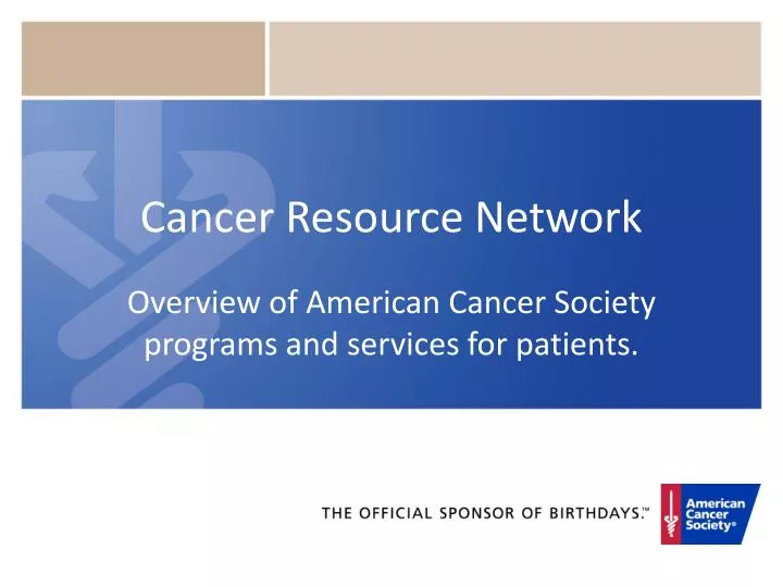 cancer resource network