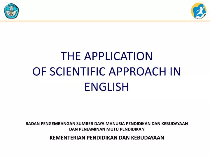 the application of scientific approach in english