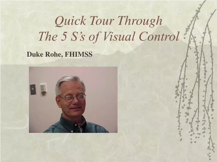 quick tour through the 5 s s of visual control