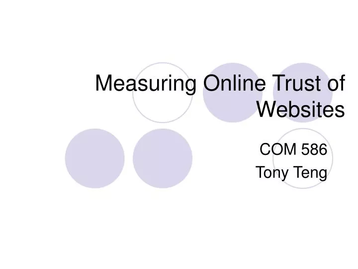 measuring online trust of websites