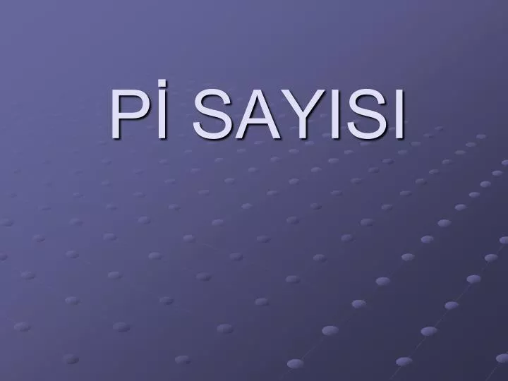 p sayisi