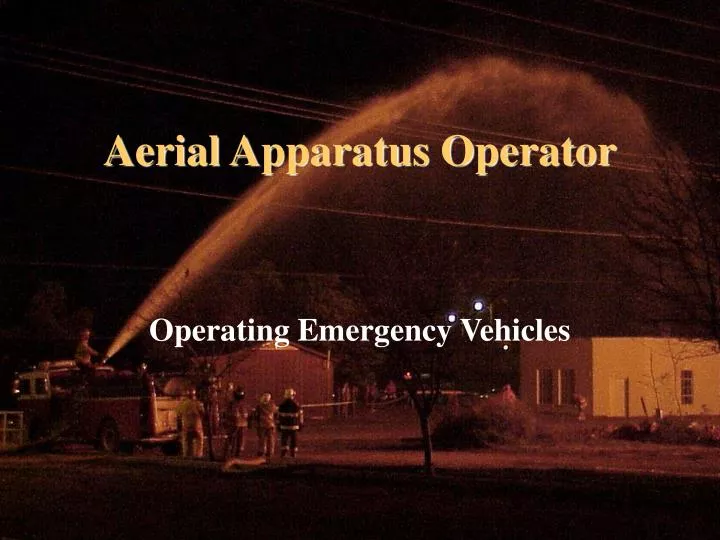 aerial apparatus operator