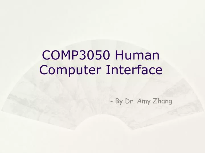 comp3050 human computer interface