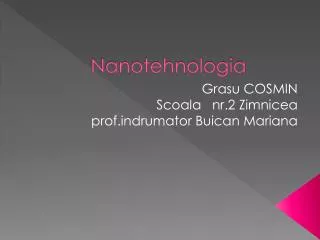 nanotehnologia