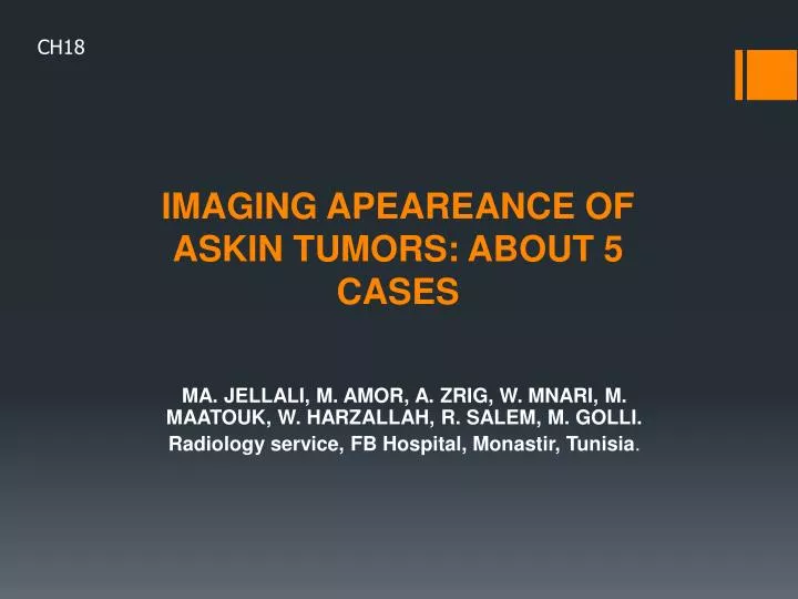 imaging apeareance of askin tumors about 5 cases