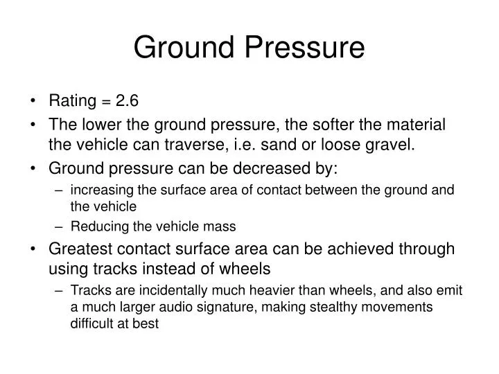 ground pressure