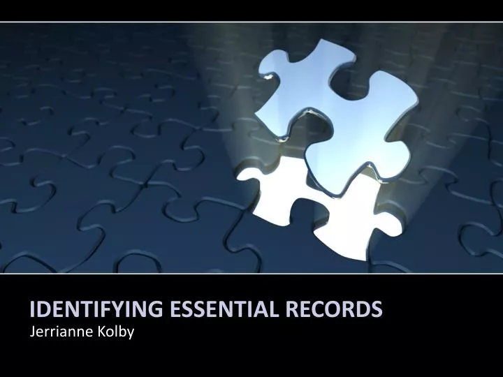 identifying essential records