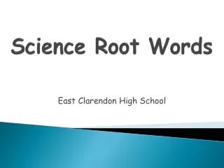 Science Root Words