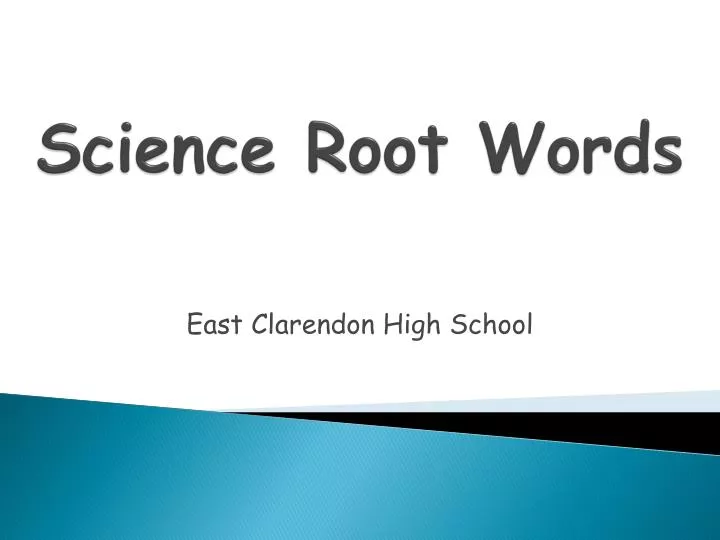 science root words