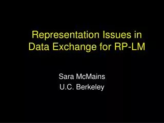 Representation Issues in Data Exchange for RP-LM