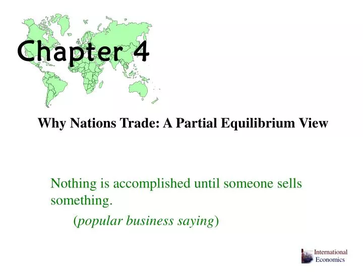 why nations trade a partial equilibrium view