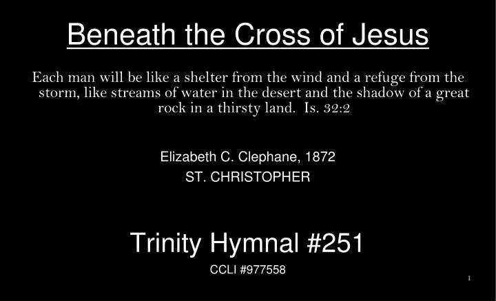 beneath the cross of jesus