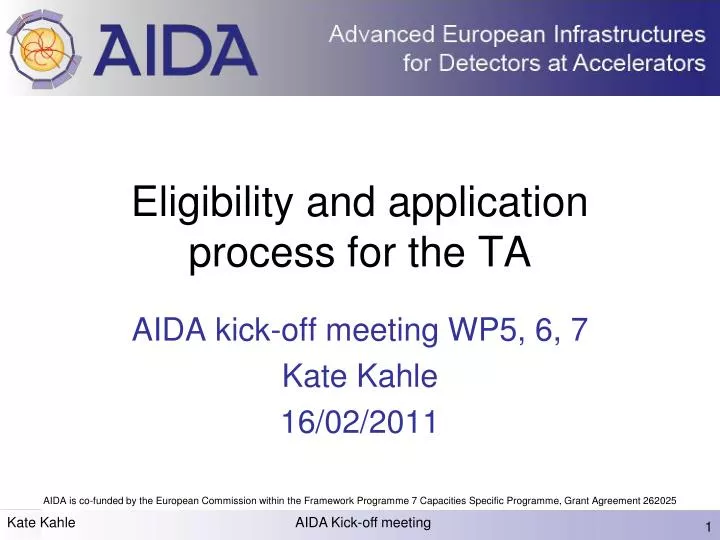eligibility and application process for the ta