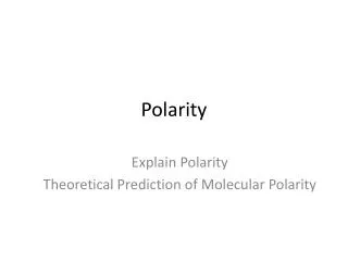 polarity