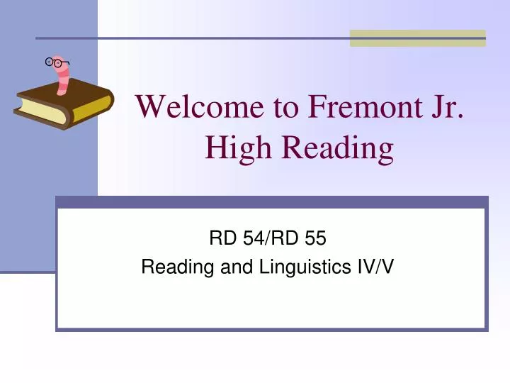 welcome to fremont jr high reading