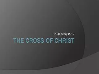 THE cross of christ