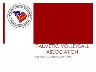 PALMETTO VOLLEYBALL ASSOCIATION