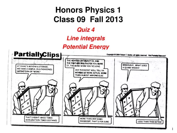 honors physics 1 class 09 fall 2013