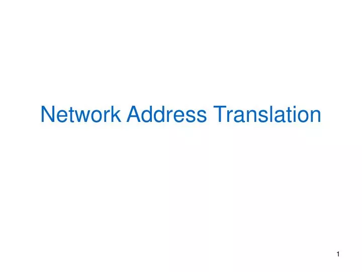 network address translation