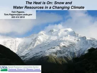 The Heat is On: Snow and Water Resources in a Changing Climate