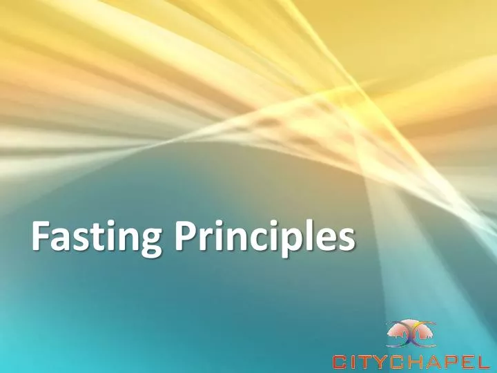 fasting principles