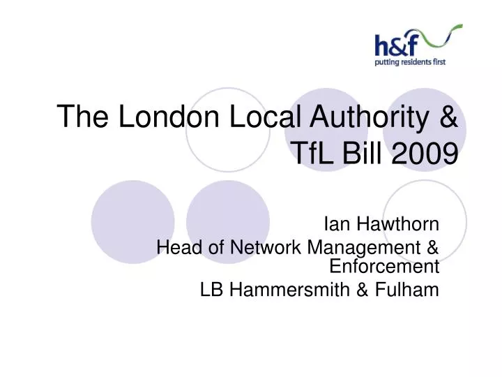 the london local authority tfl bill 2009