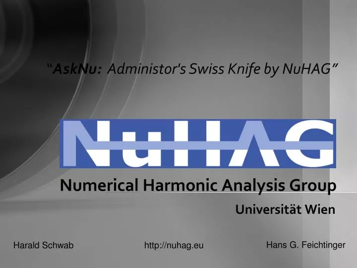 numerical harmonic analysis group