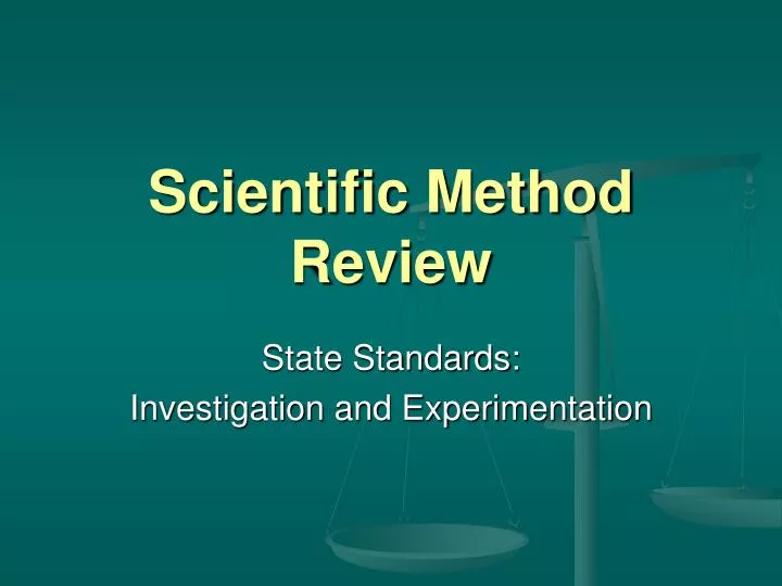 scientific method review