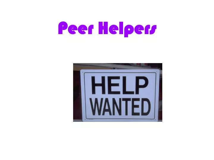 peer helpers