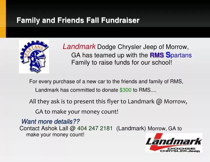 family and friends fall fundraiser