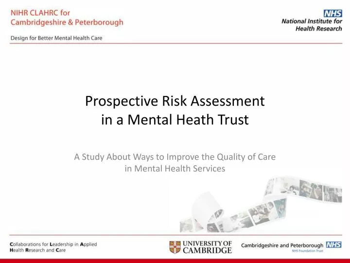 prospective risk assessment in a mental heath trust