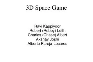 3D Space Game
