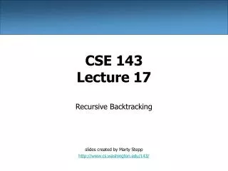 cse 143 lecture 17
