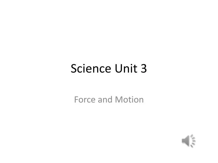 science unit 3