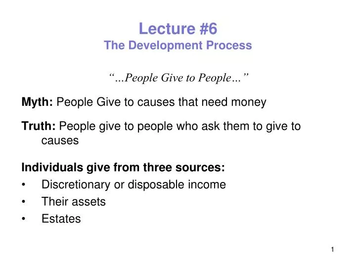 lecture 6 the development process